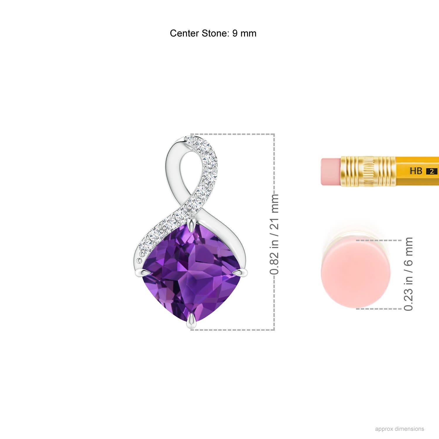 AAAA - Amethyst / 3.21 CT / 14 KT White Gold