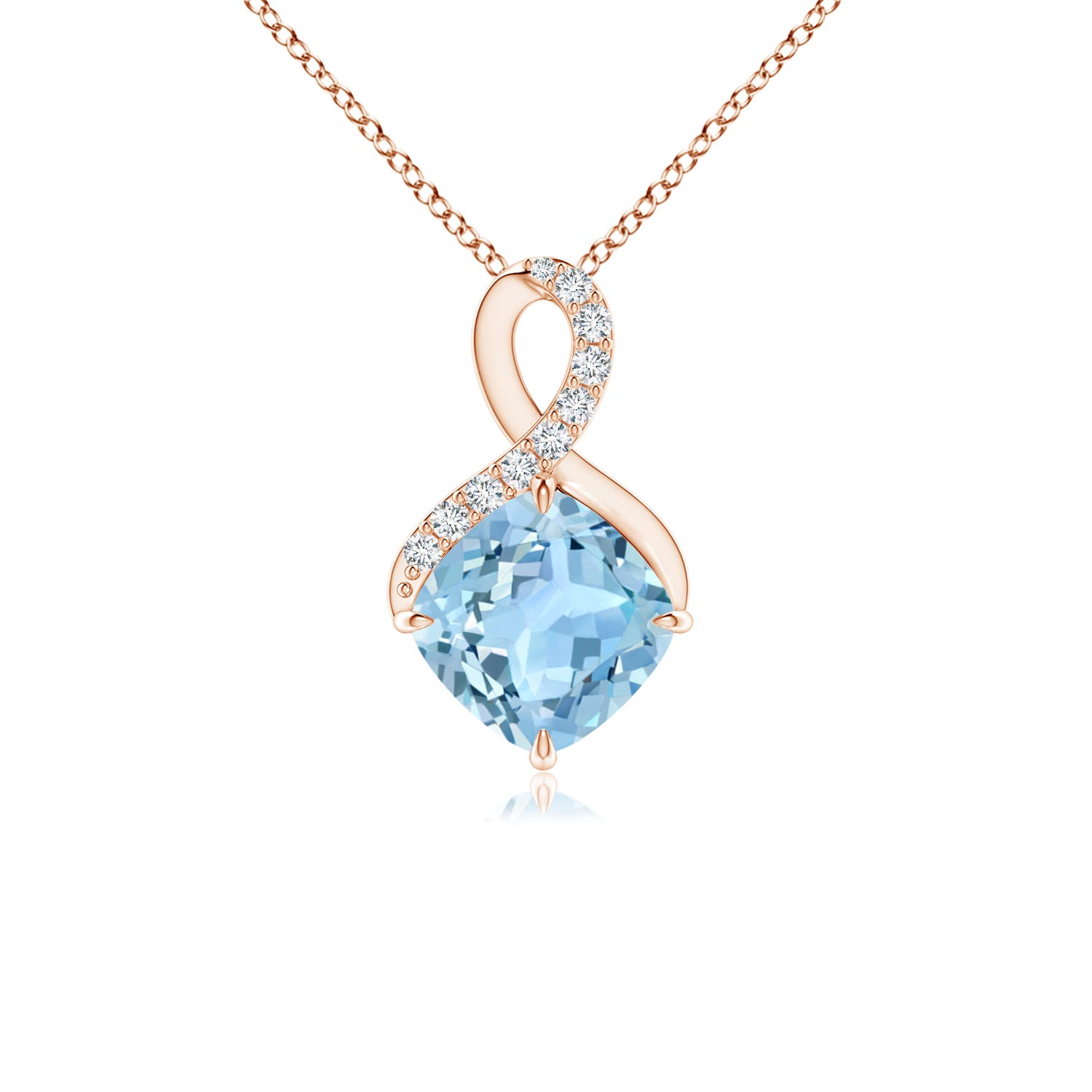 AAA - Aquamarine / 0.92 CT / 14 KT Rose Gold