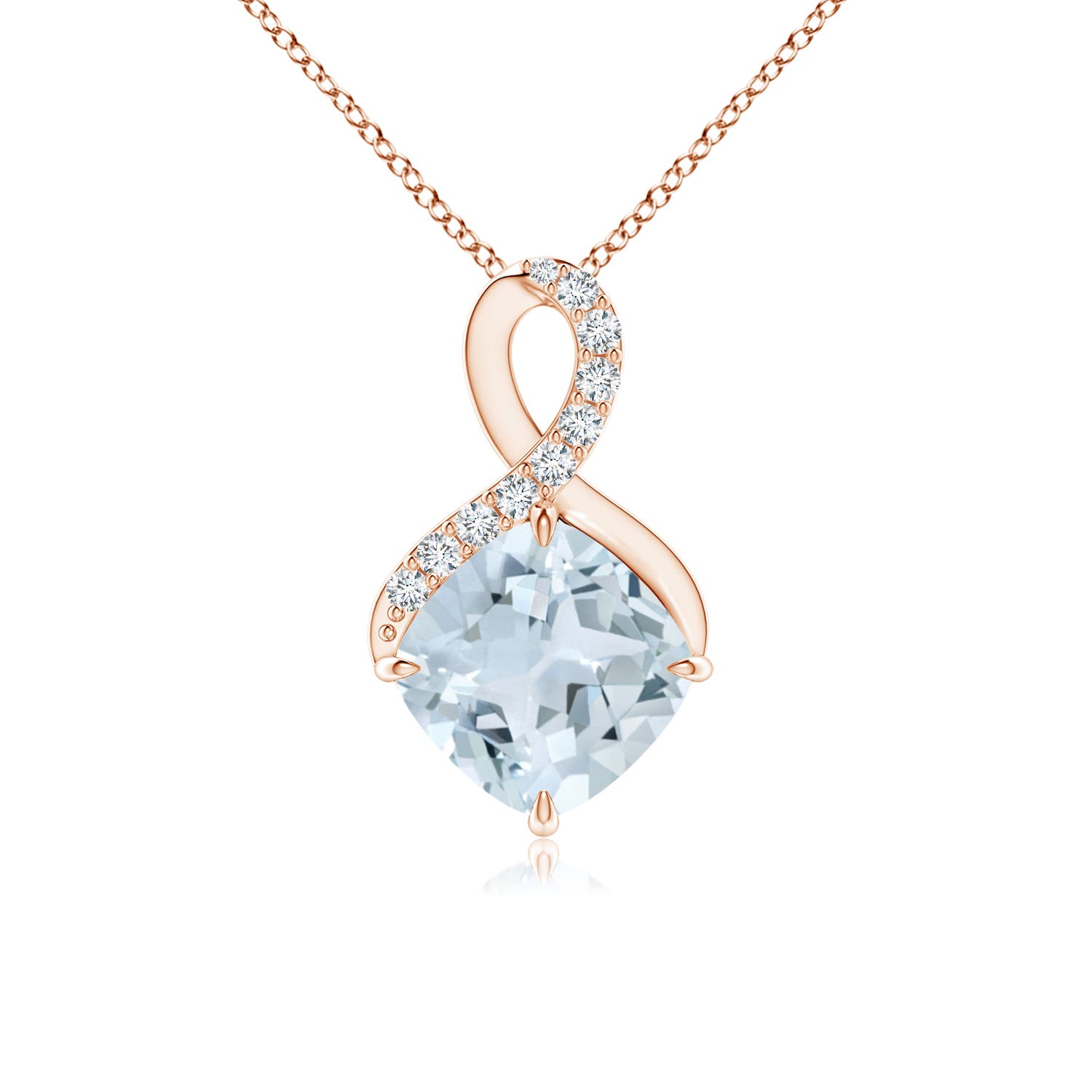 A - Aquamarine / 1.46 CT / 14 KT Rose Gold