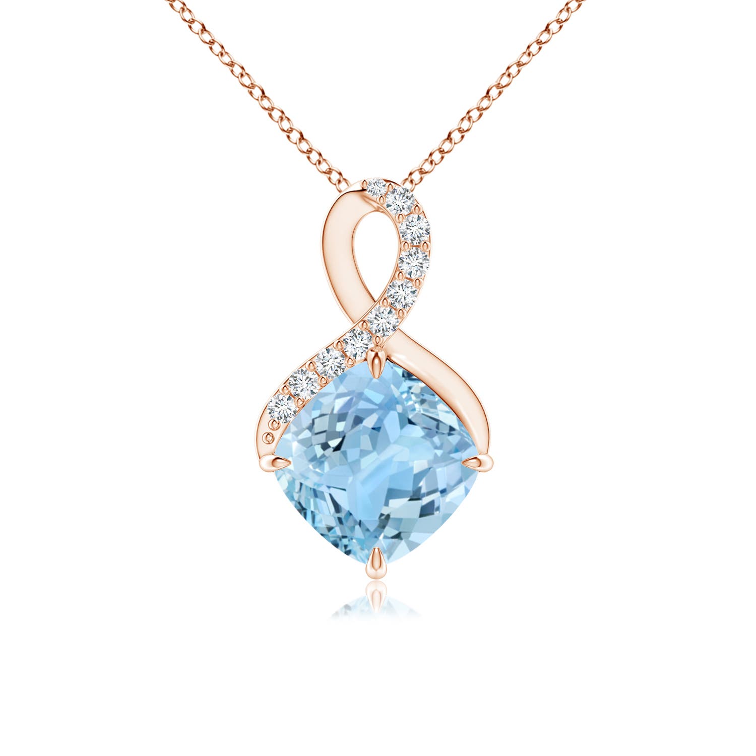 AAAA - Aquamarine / 1.46 CT / 14 KT Rose Gold