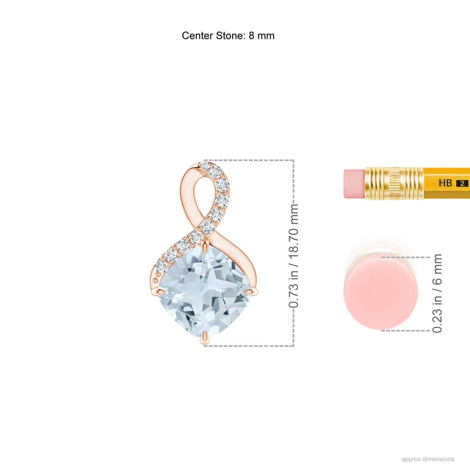 A - Aquamarine / 2.04 CT / 14 KT Rose Gold