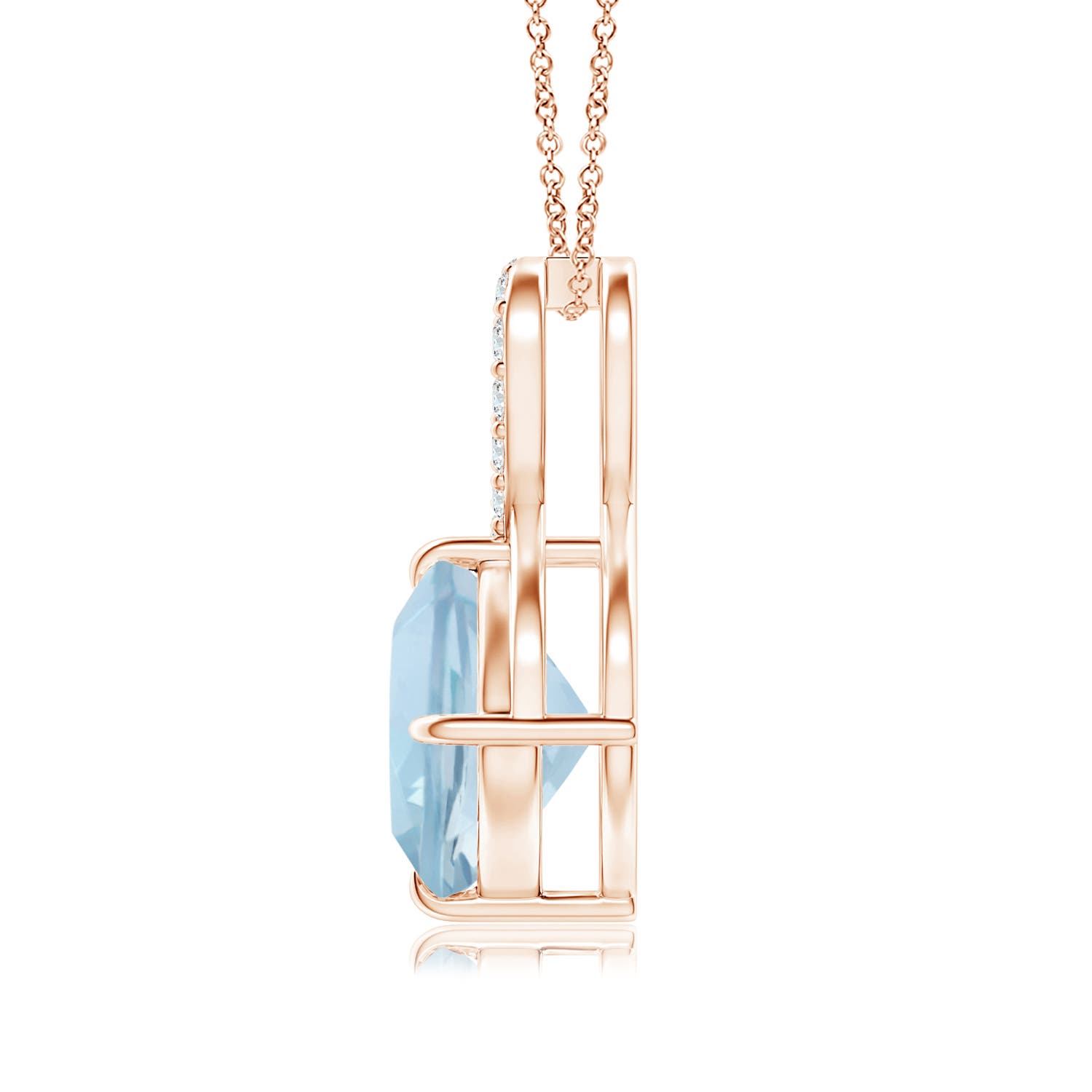 AA - Aquamarine / 2.04 CT / 14 KT Rose Gold