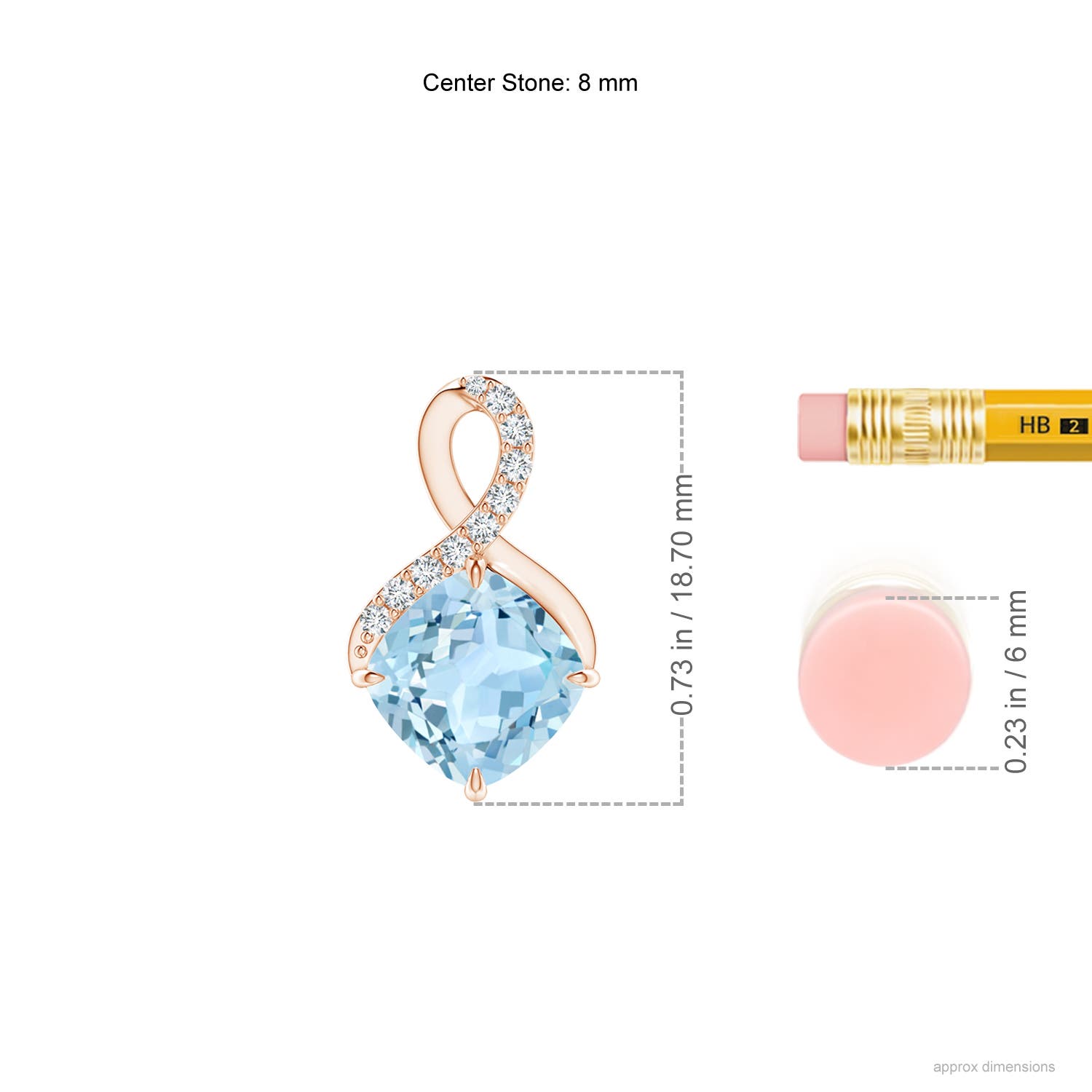 AAA - Aquamarine / 2.04 CT / 14 KT Rose Gold