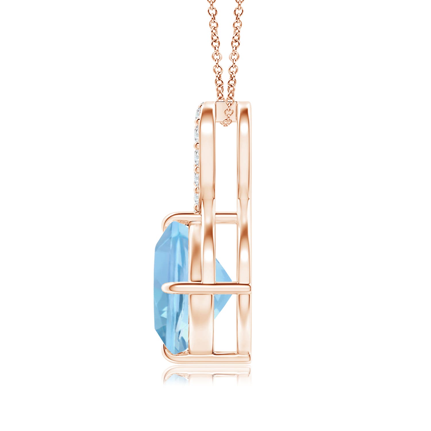 AAAA - Aquamarine / 2.04 CT / 14 KT Rose Gold