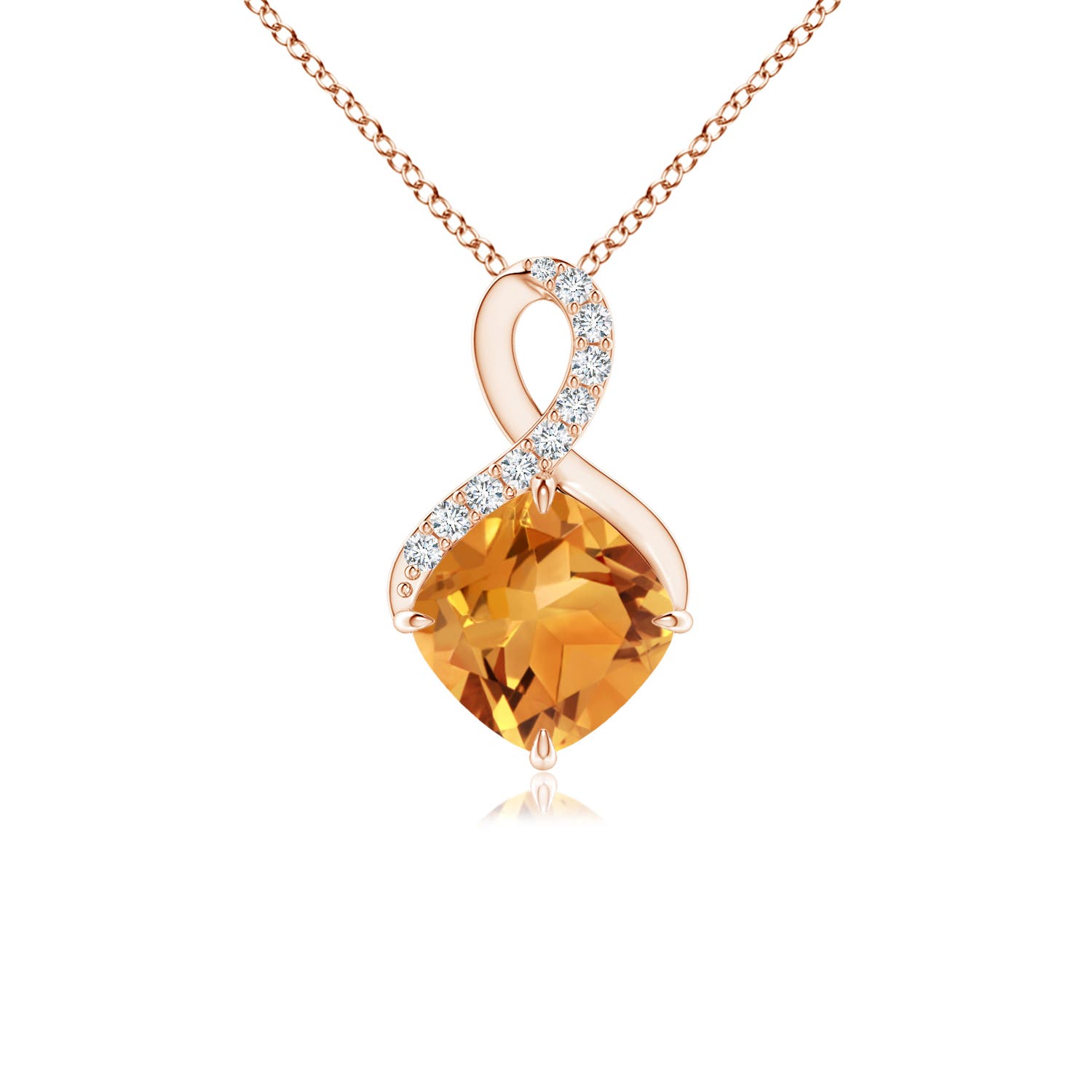 AA - Citrine / 0.95 CT / 14 KT Rose Gold