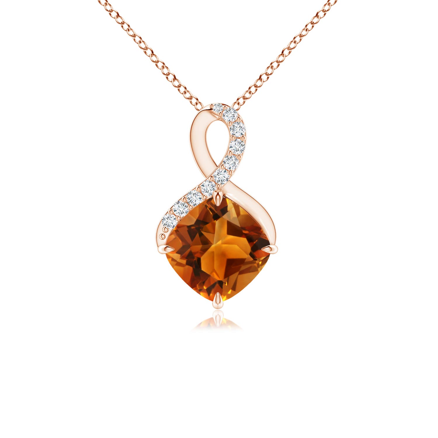 AAAA - Citrine / 0.95 CT / 14 KT Rose Gold