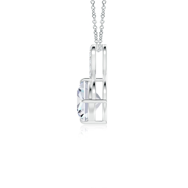 Claw-Set Diamond Infinity Pendant with Diamond Accents