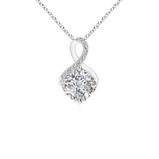 5mm IJI1I2 Claw-Set Diamond Infinity Pendant with Diamond Accents in S999 Silver