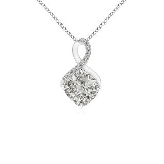 5mm KI3 Claw-Set Diamond Infinity Pendant with Diamond Accents in S999 Silver