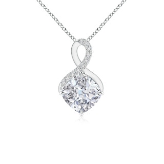 6mm HSI2 Claw-Set Diamond Infinity Pendant with Diamond Accents in P950 Platinum