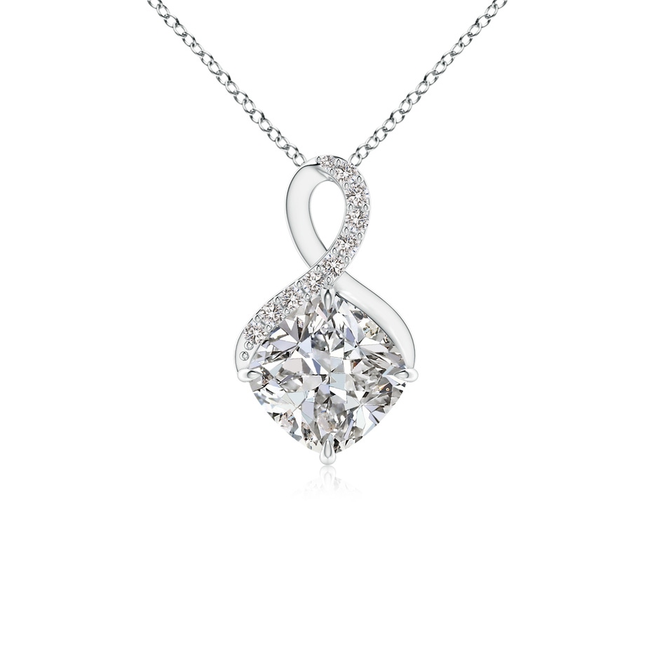6mm IJI1I2 Claw-Set Diamond Infinity Pendant with Diamond Accents in P950 Platinum 
