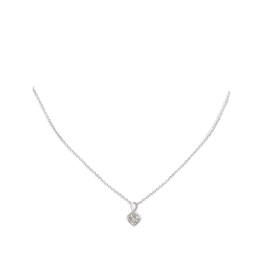 6mm KI3 Claw-Set Diamond Infinity Pendant with Diamond Accents in P950 Platinum pen