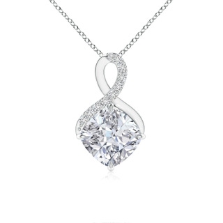 7mm HSI2 Claw-Set Diamond Infinity Pendant with Diamond Accents in P950 Platinum