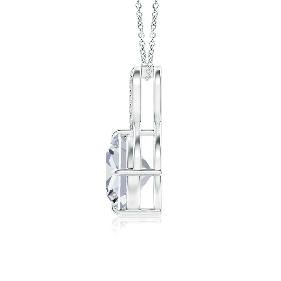 7mm HSI2 Claw-Set Diamond Infinity Pendant with Diamond Accents in S999 Silver side 199