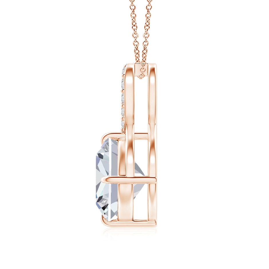 8mm HSI2 Claw-Set Diamond Infinity Pendant with Diamond Accents in Rose Gold side 199