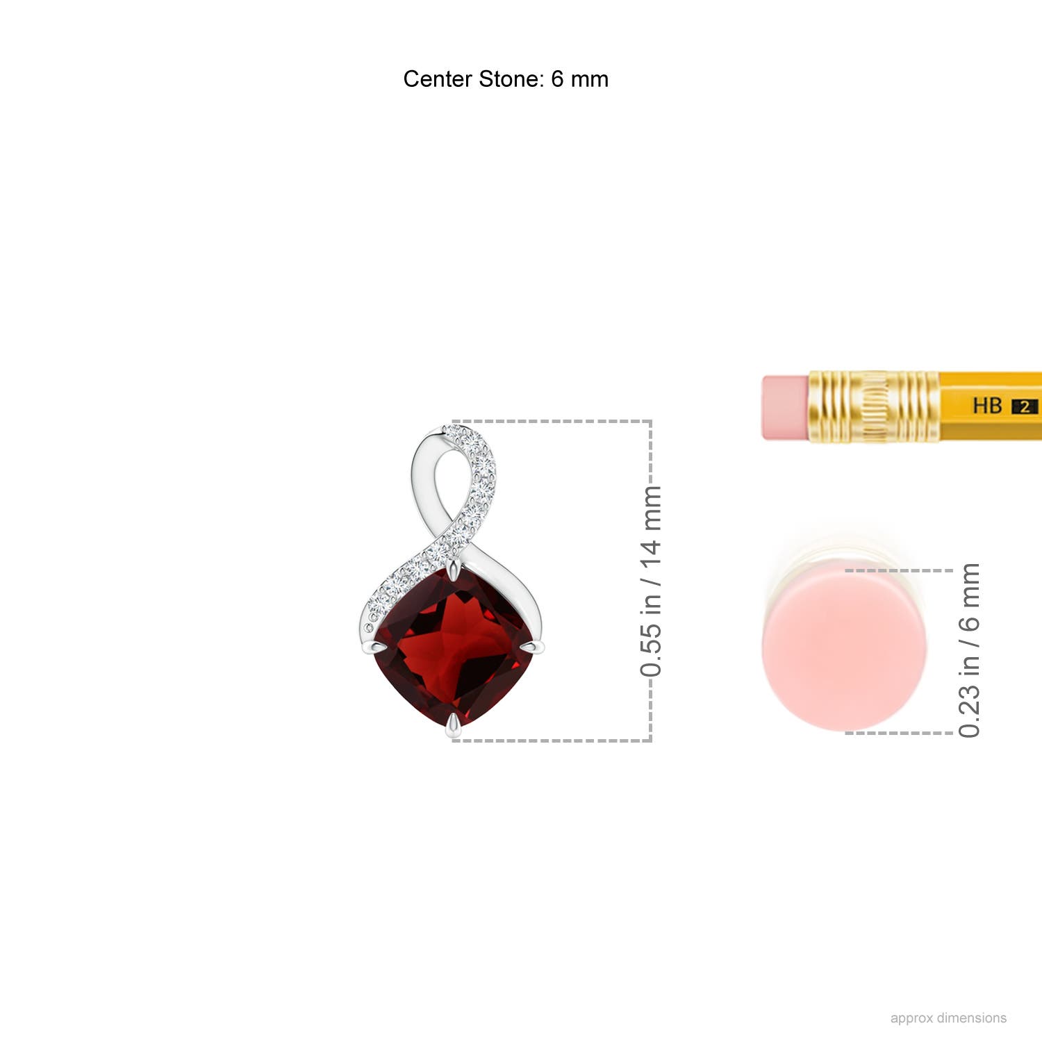 AAA - Garnet / 1.29 CT / 14 KT White Gold