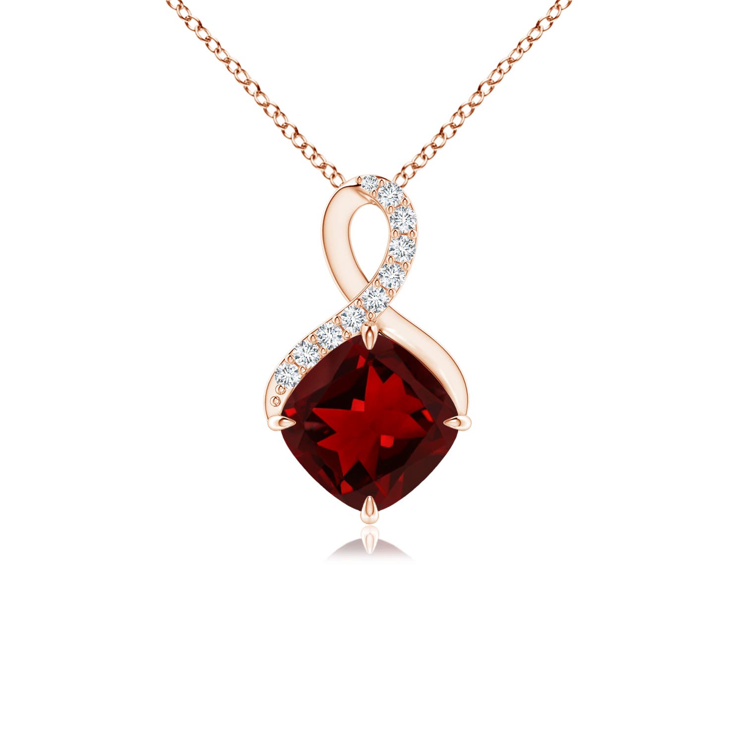 AAAA - Garnet / 1.29 CT / 14 KT Rose Gold