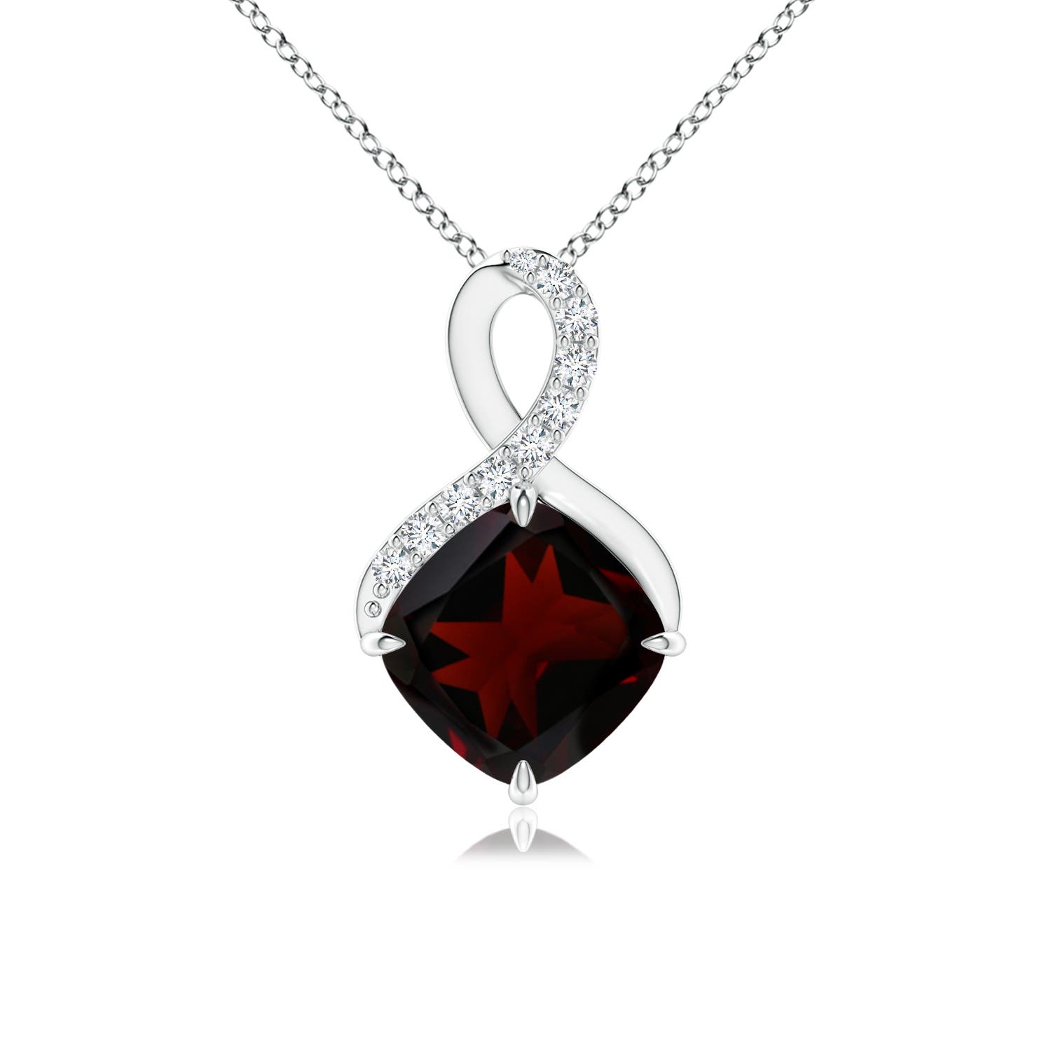 A - Garnet / 1.41 CT / 14 KT White Gold