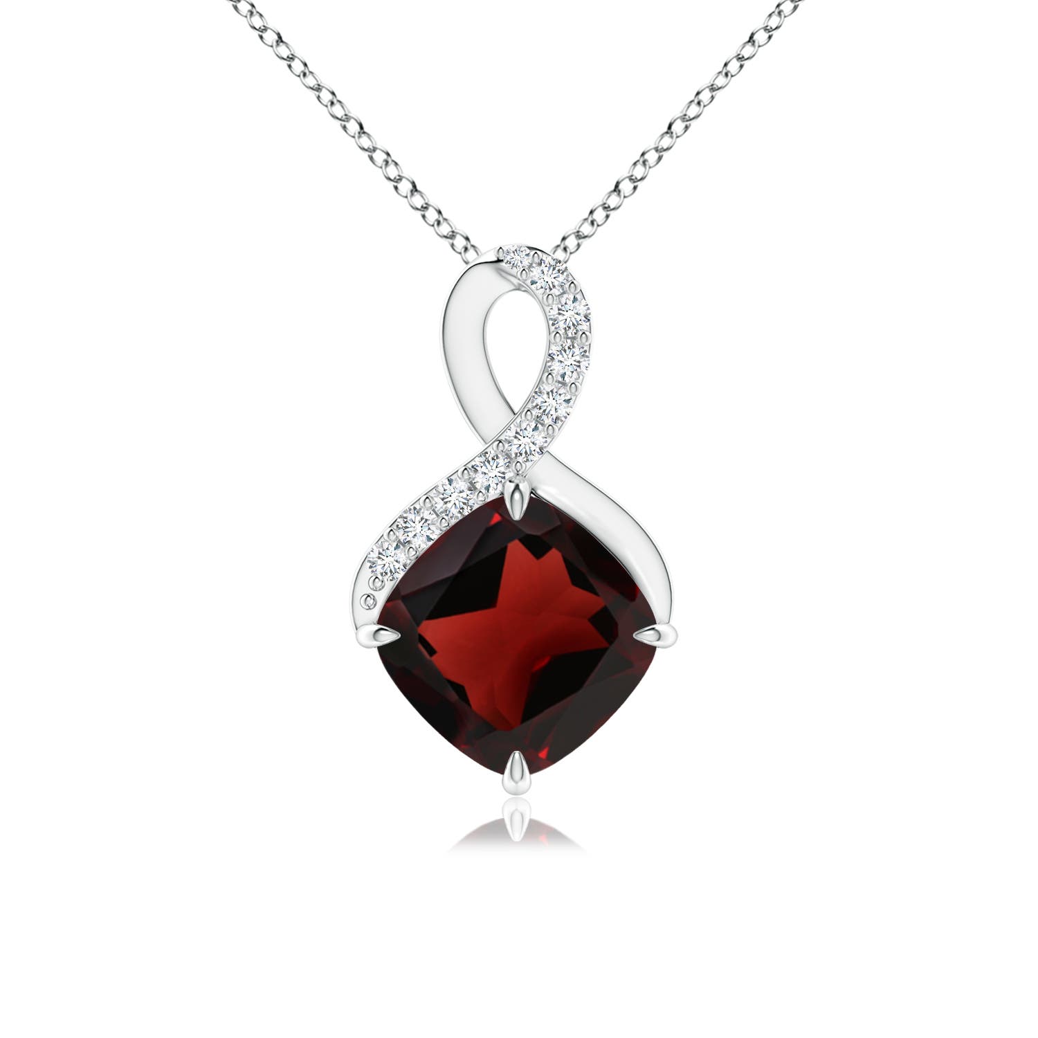 AA - Garnet / 1.41 CT / 14 KT White Gold