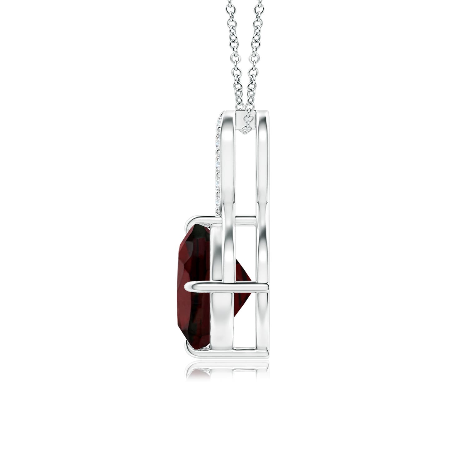 AA - Garnet / 1.41 CT / 14 KT White Gold