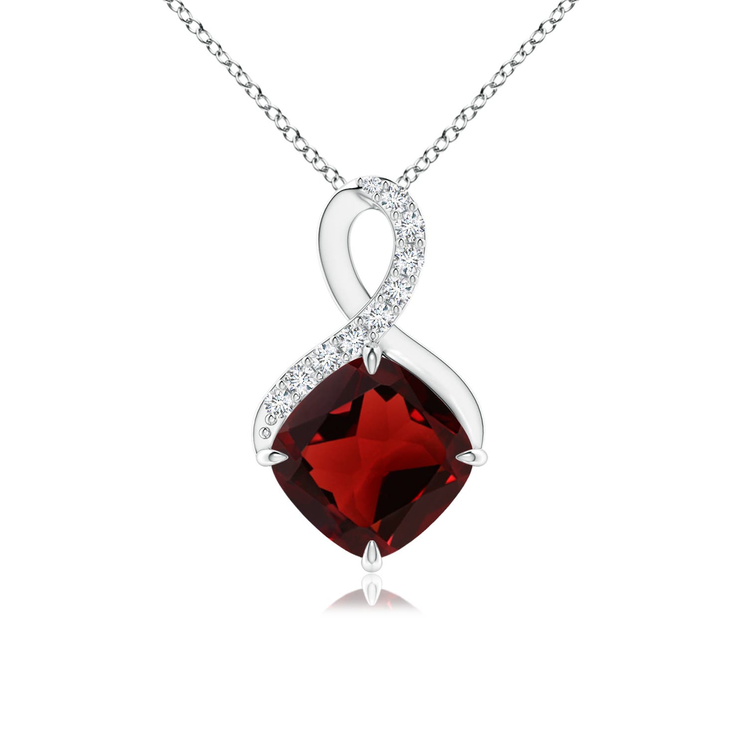 AAA - Garnet / 1.41 CT / 14 KT White Gold