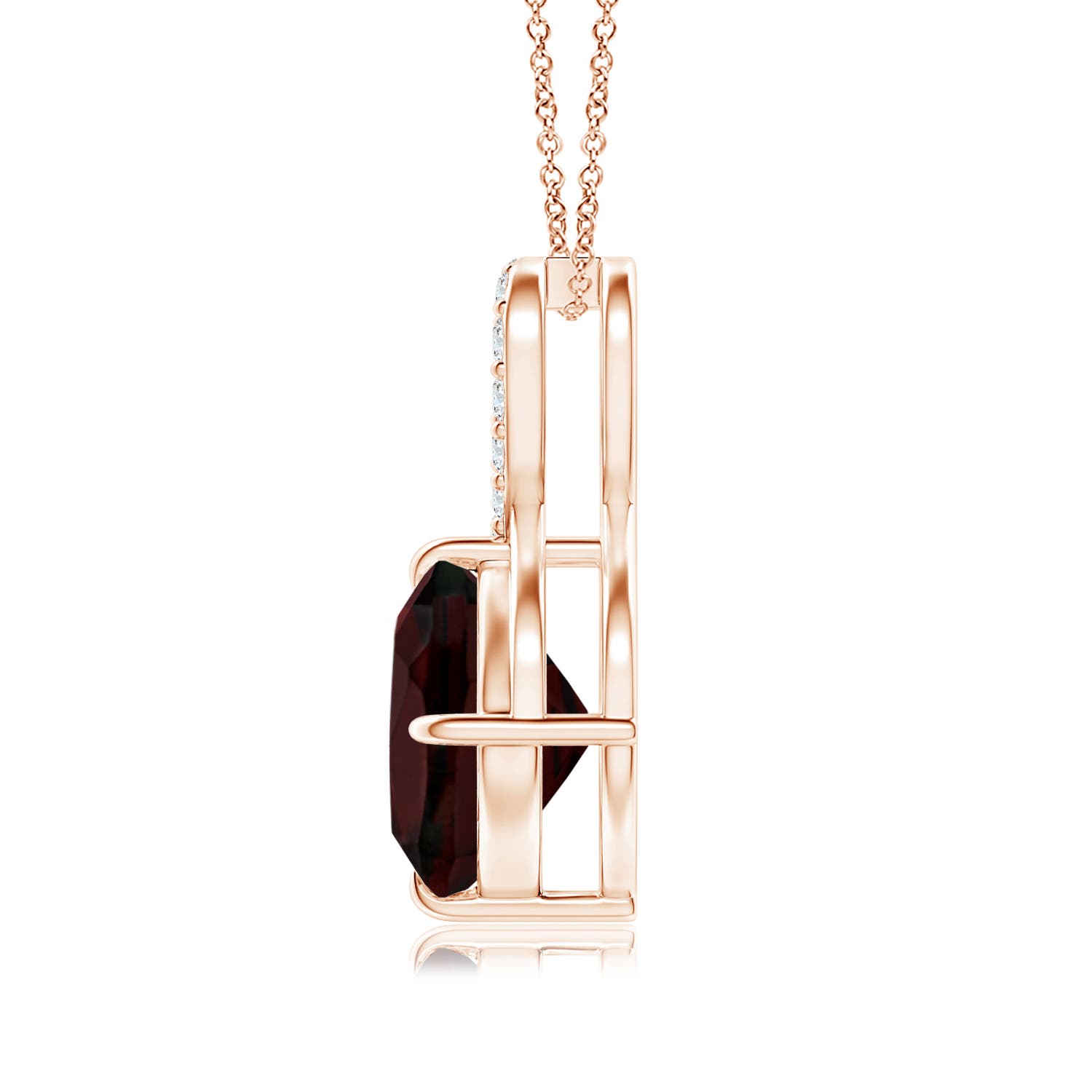 A - Garnet / 2.59 CT / 14 KT Rose Gold