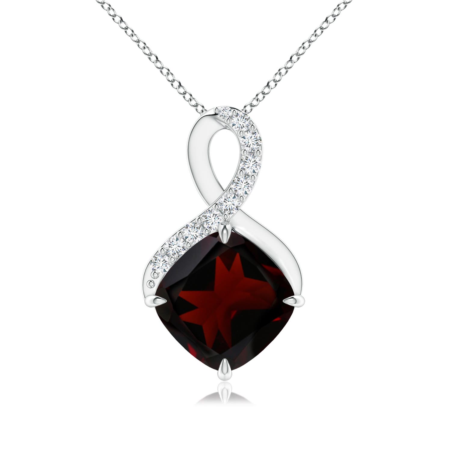 A - Garnet / 2.59 CT / 14 KT White Gold