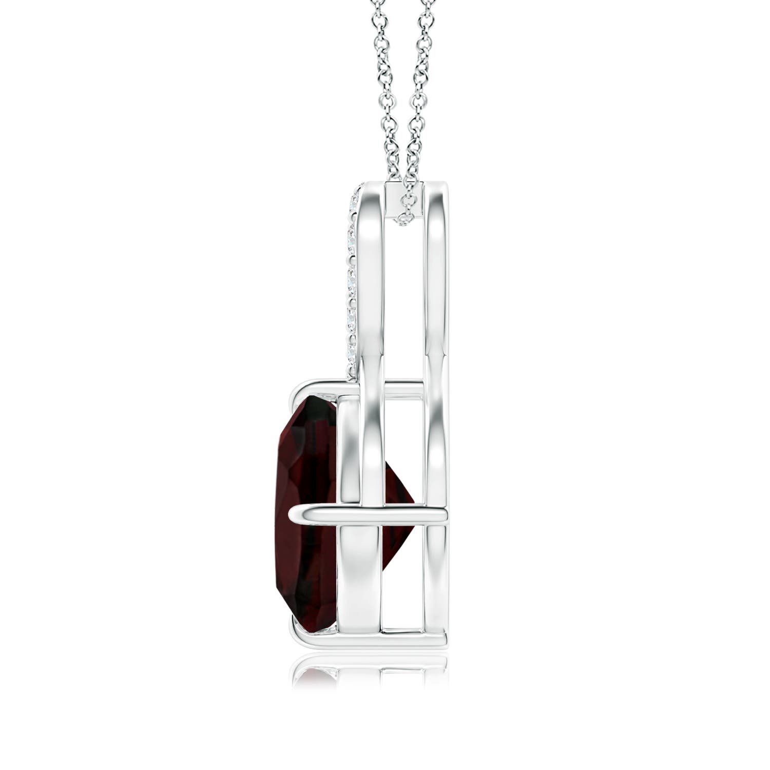 A - Garnet / 2.59 CT / 14 KT White Gold