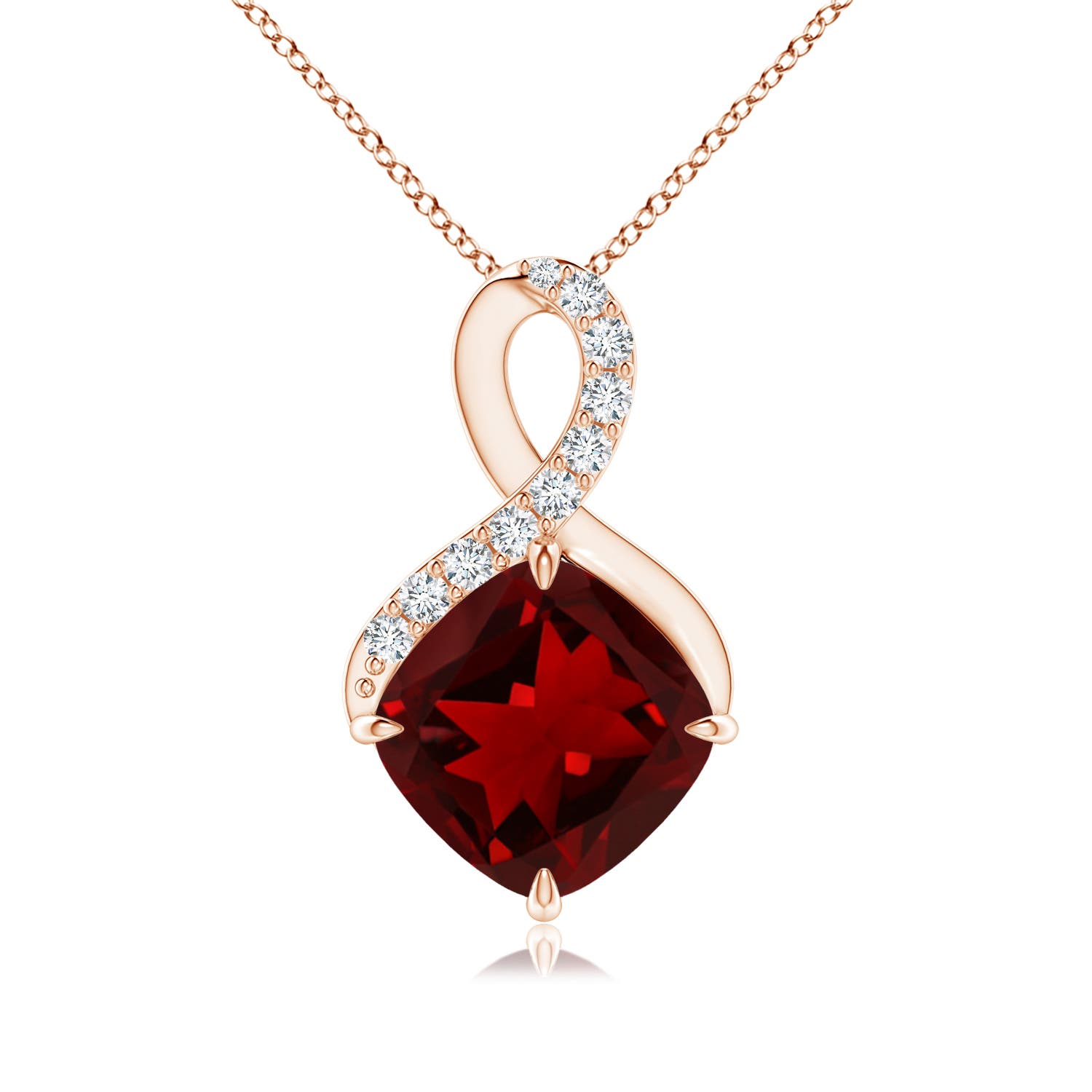 AAAA - Garnet / 2.59 CT / 14 KT Rose Gold