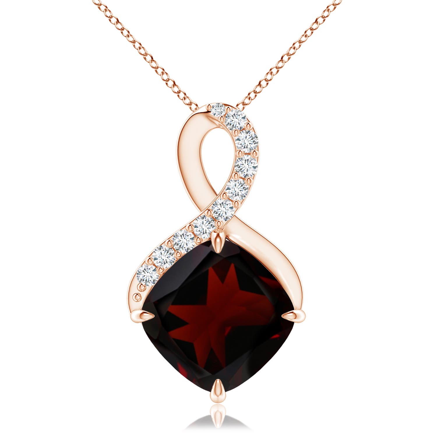 A - Garnet / 3.71 CT / 14 KT Rose Gold