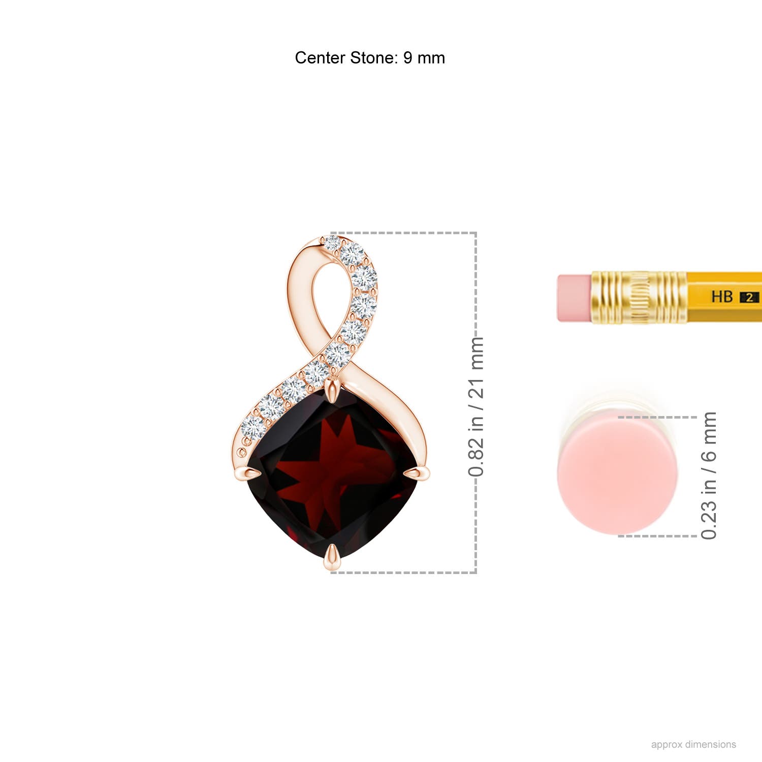 A - Garnet / 3.71 CT / 14 KT Rose Gold