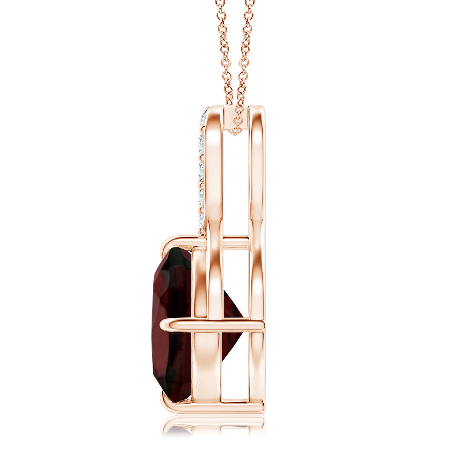 AA - Garnet / 3.71 CT / 14 KT Rose Gold