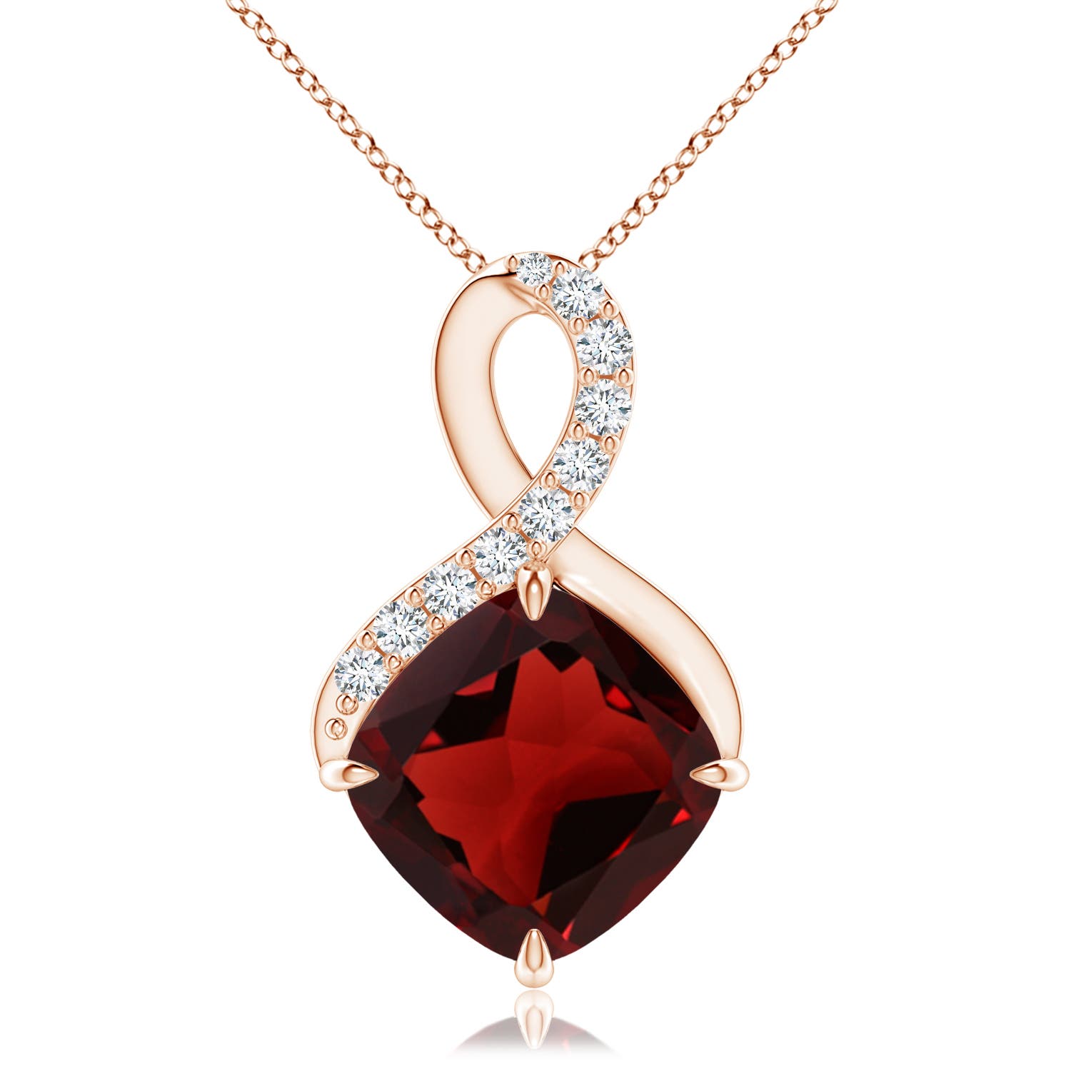 AAA - Garnet / 3.71 CT / 14 KT Rose Gold