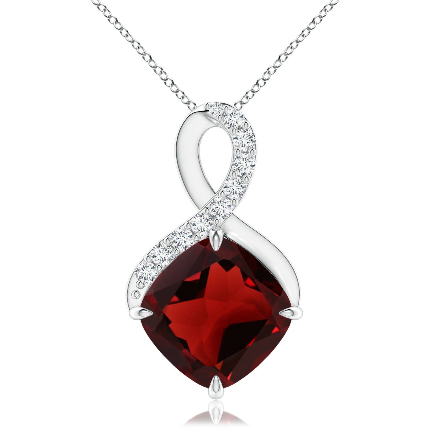 AAA - Garnet / 3.71 CT / 14 KT White Gold