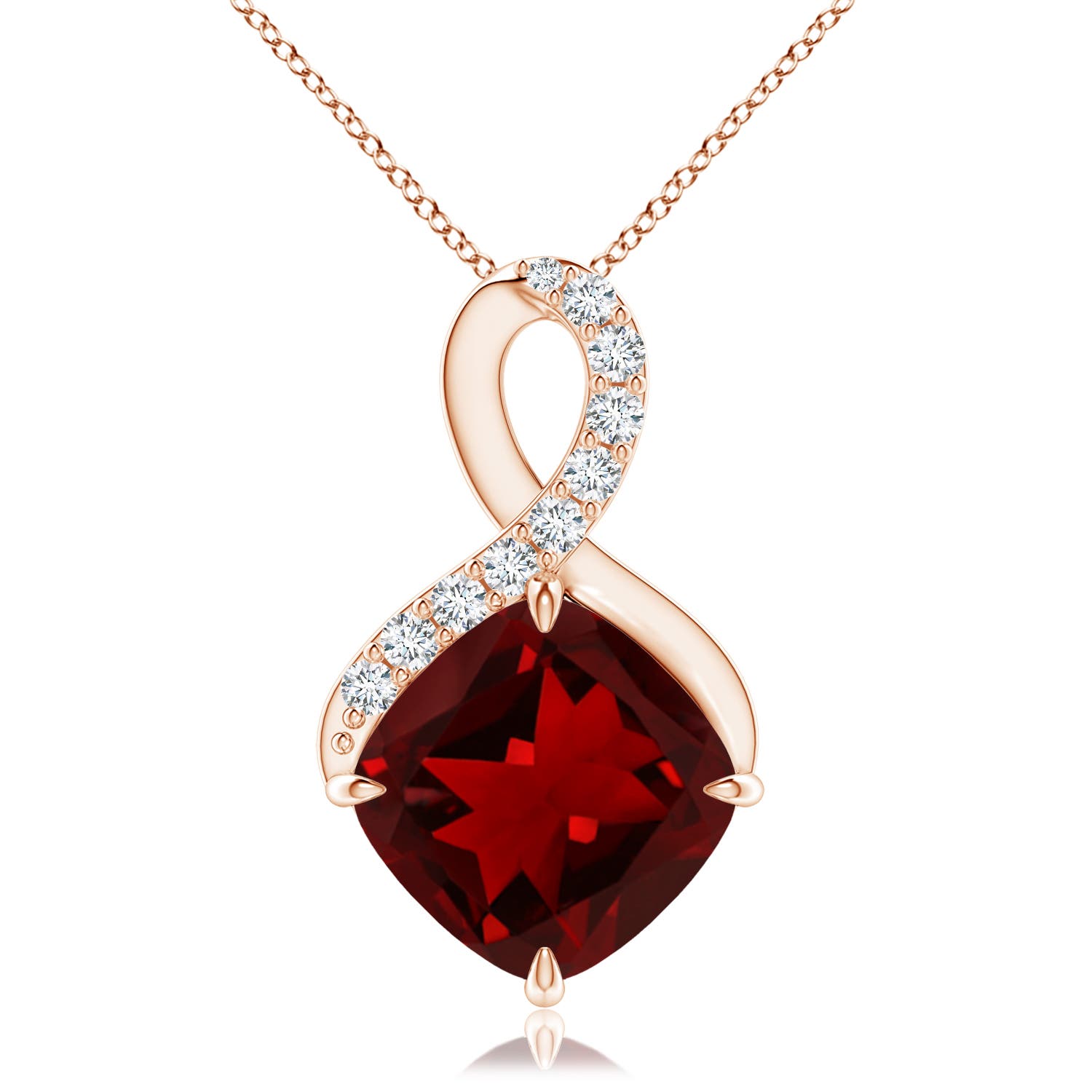 AAAA - Garnet / 3.71 CT / 14 KT Rose Gold