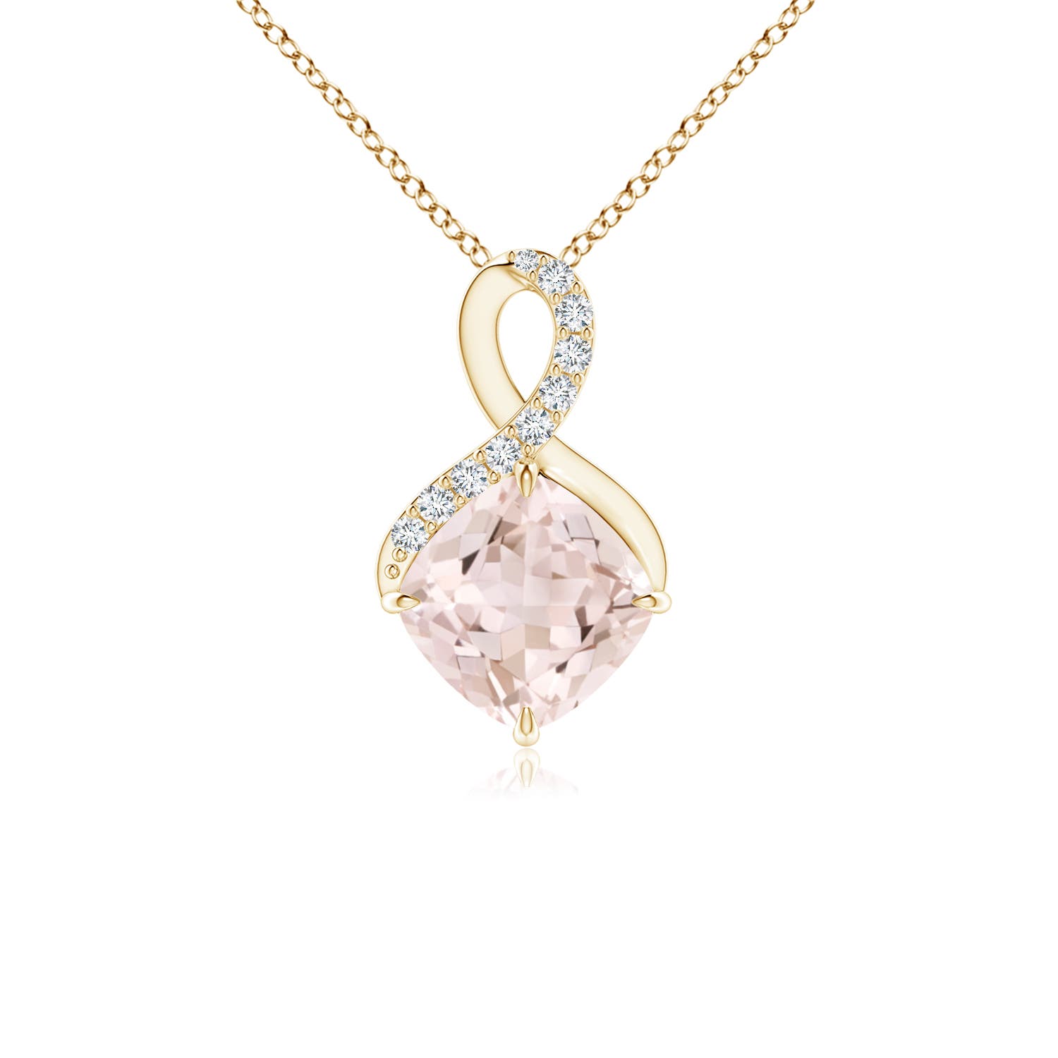 A - Morganite / 0.79 CT / 14 KT Yellow Gold