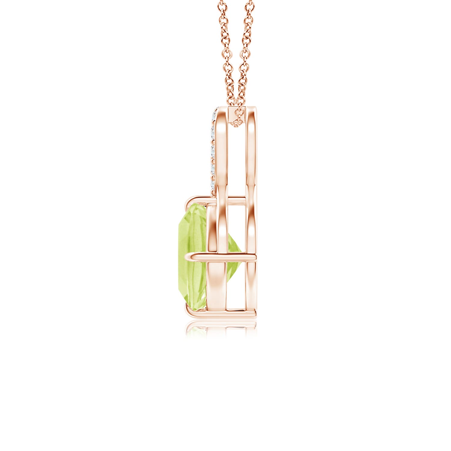 A - Peridot / 1.14 CT / 14 KT Rose Gold