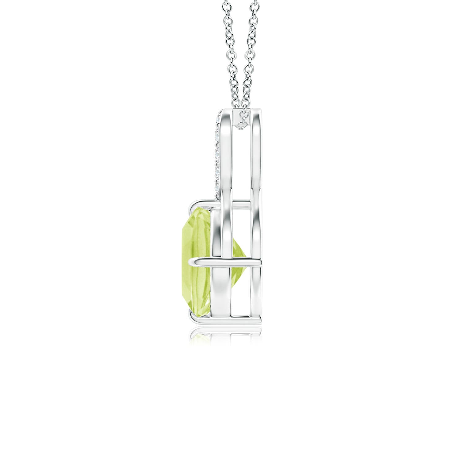 A - Peridot / 1.14 CT / 14 KT White Gold