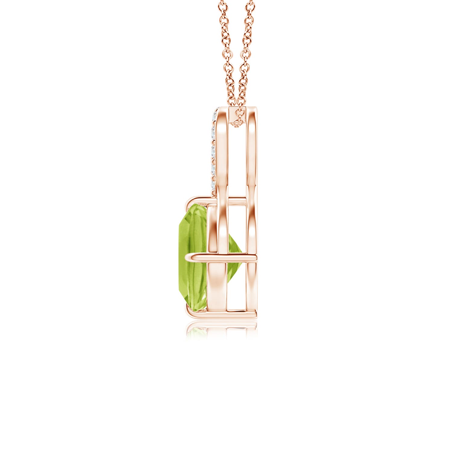 AA - Peridot / 1.14 CT / 14 KT Rose Gold