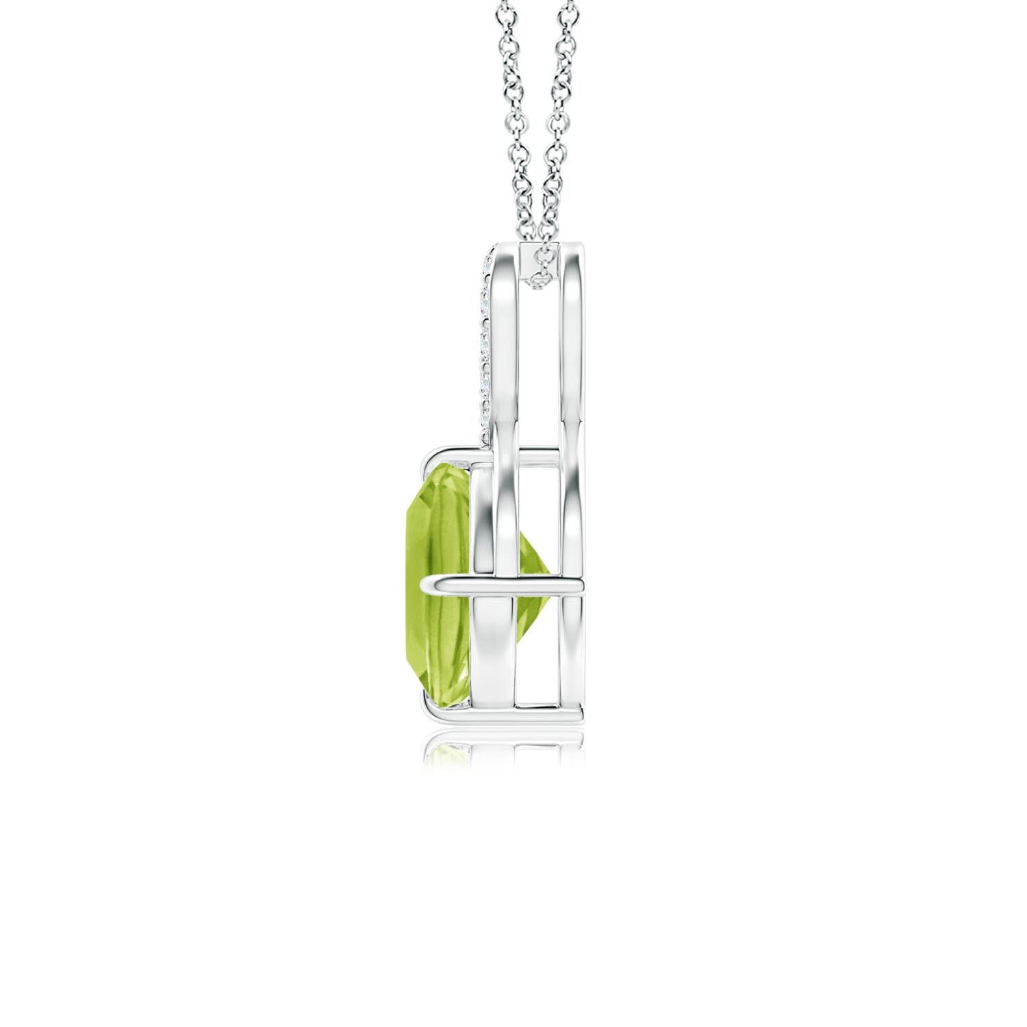 AA - Peridot / 1.14 CT / 14 KT White Gold