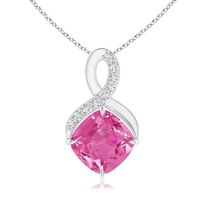 AAA - Pink Sapphire / 0.94 CT / 14 KT White Gold