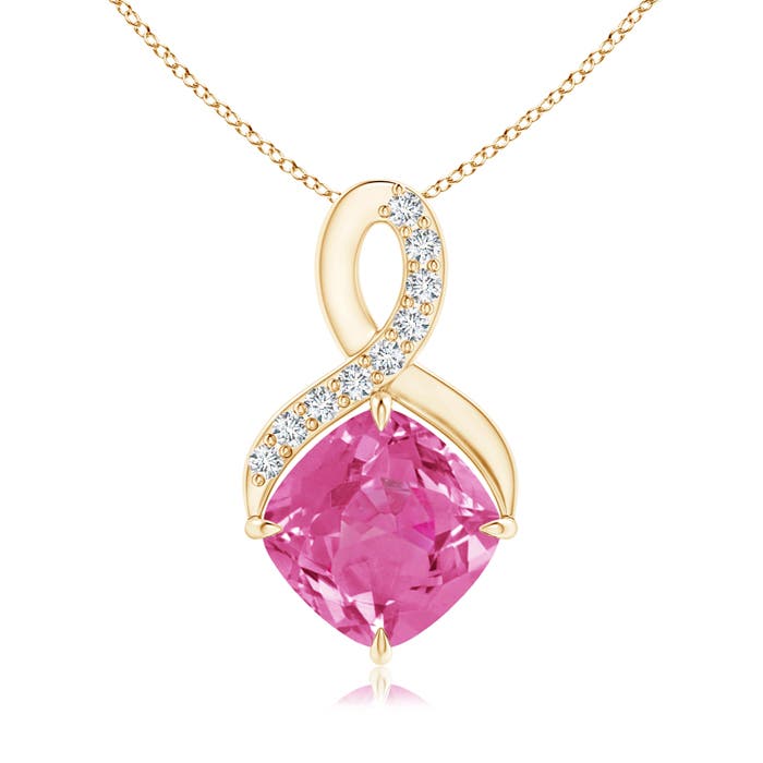 AAA - Pink Sapphire / 0.94 CT / 14 KT Yellow Gold