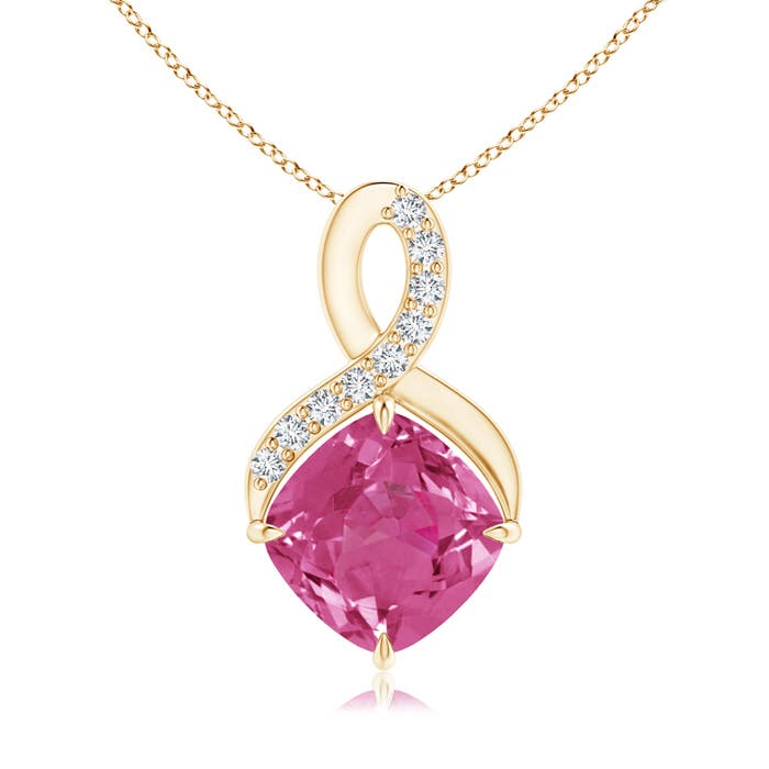 AAAA - Pink Sapphire / 0.94 CT / 14 KT Yellow Gold