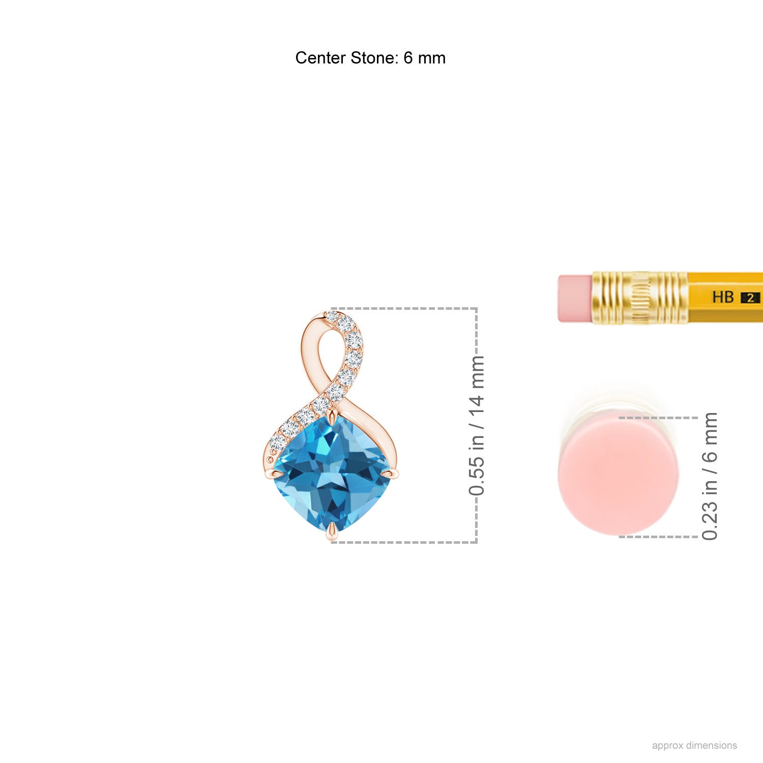 AA - Swiss Blue Topaz / 1.14 CT / 14 KT Rose Gold