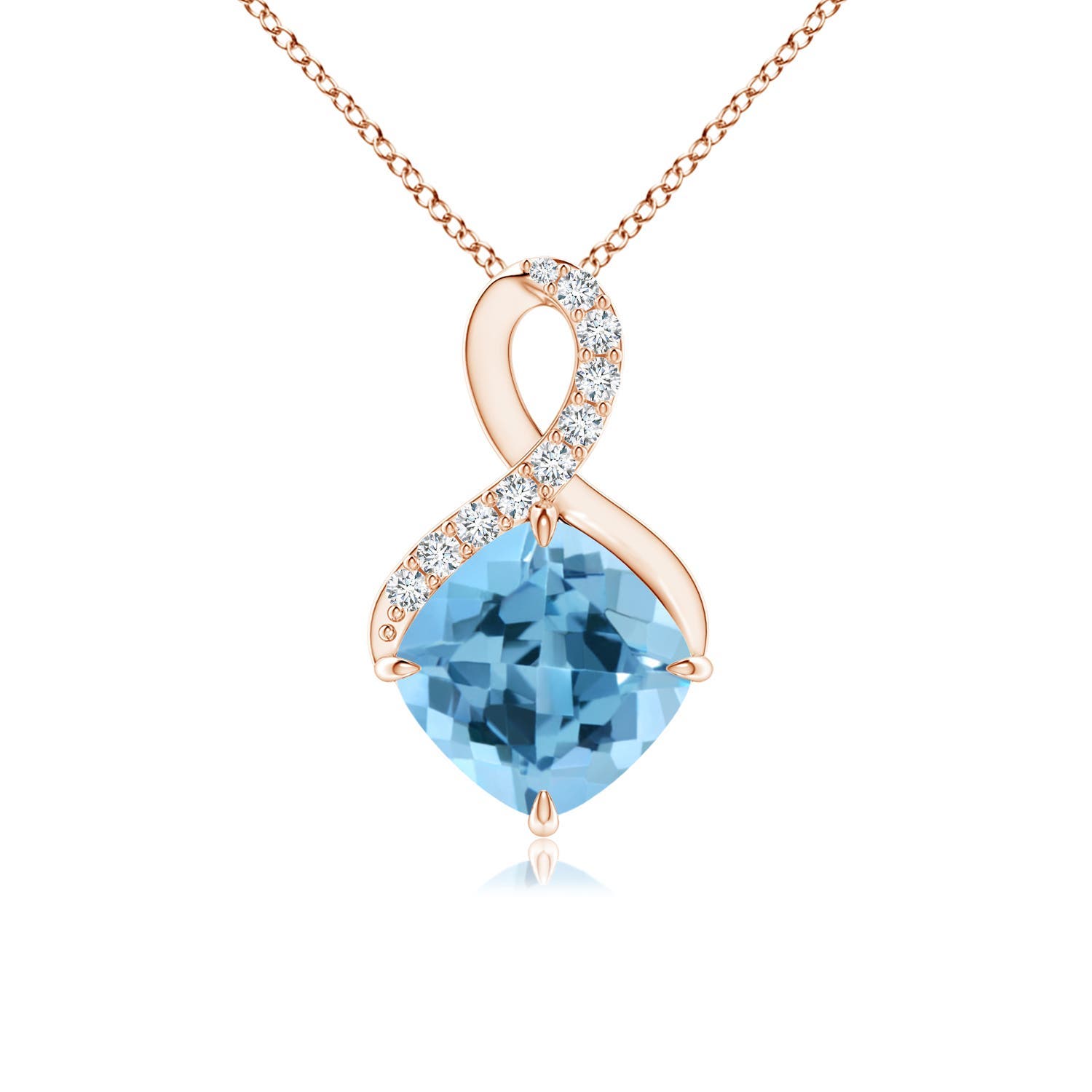 A - Swiss Blue Topaz / 1.91 CT / 14 KT Rose Gold