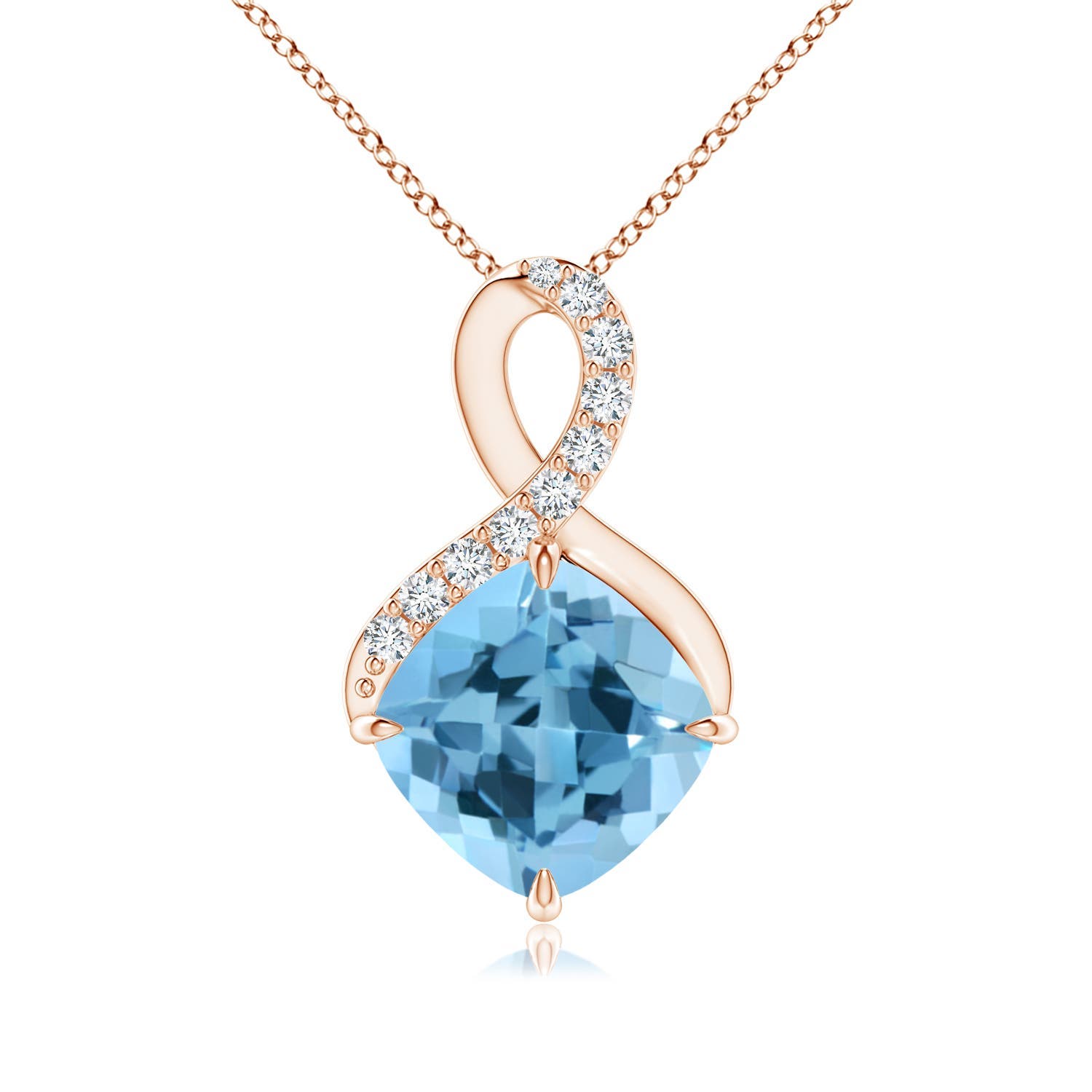 A - Swiss Blue Topaz / 2.59 CT / 14 KT Rose Gold