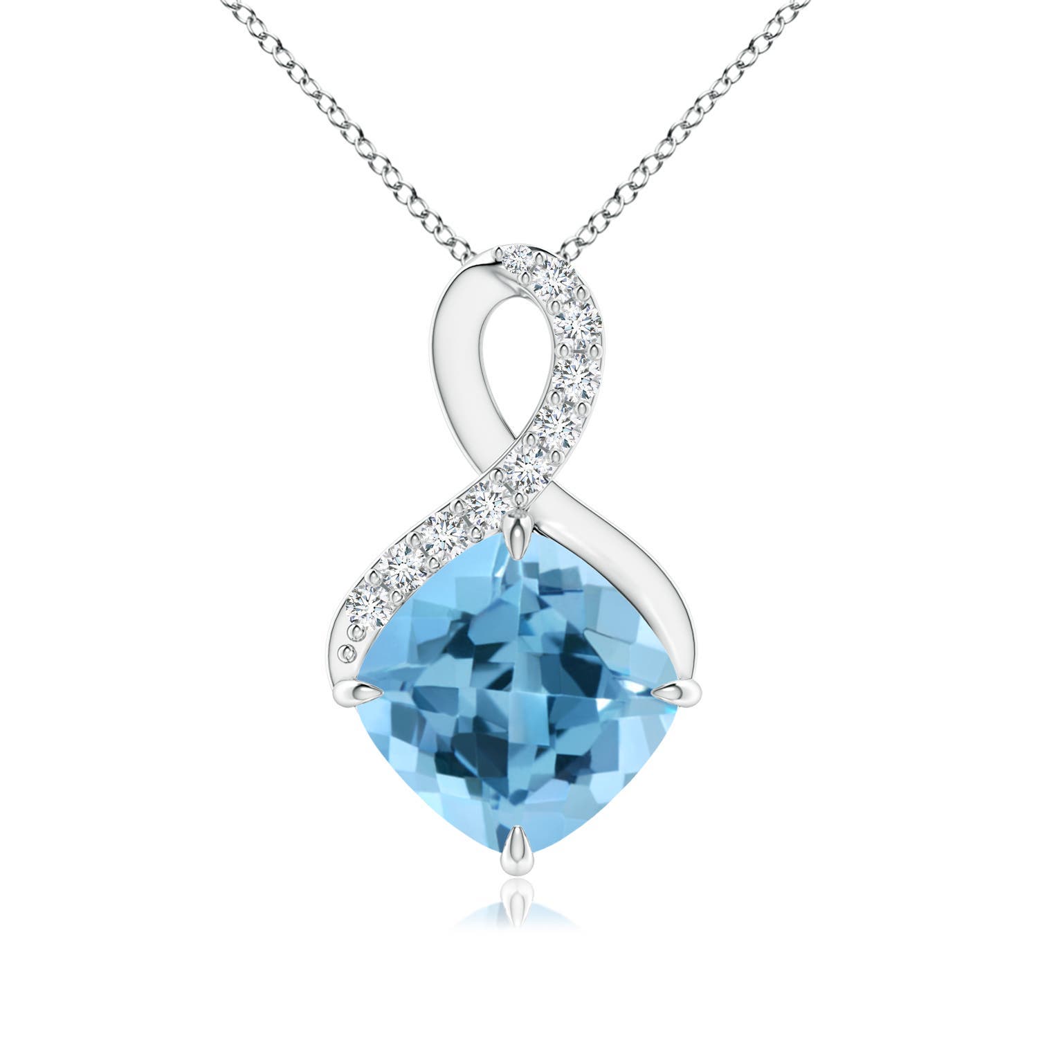 A - Swiss Blue Topaz / 2.59 CT / 14 KT White Gold