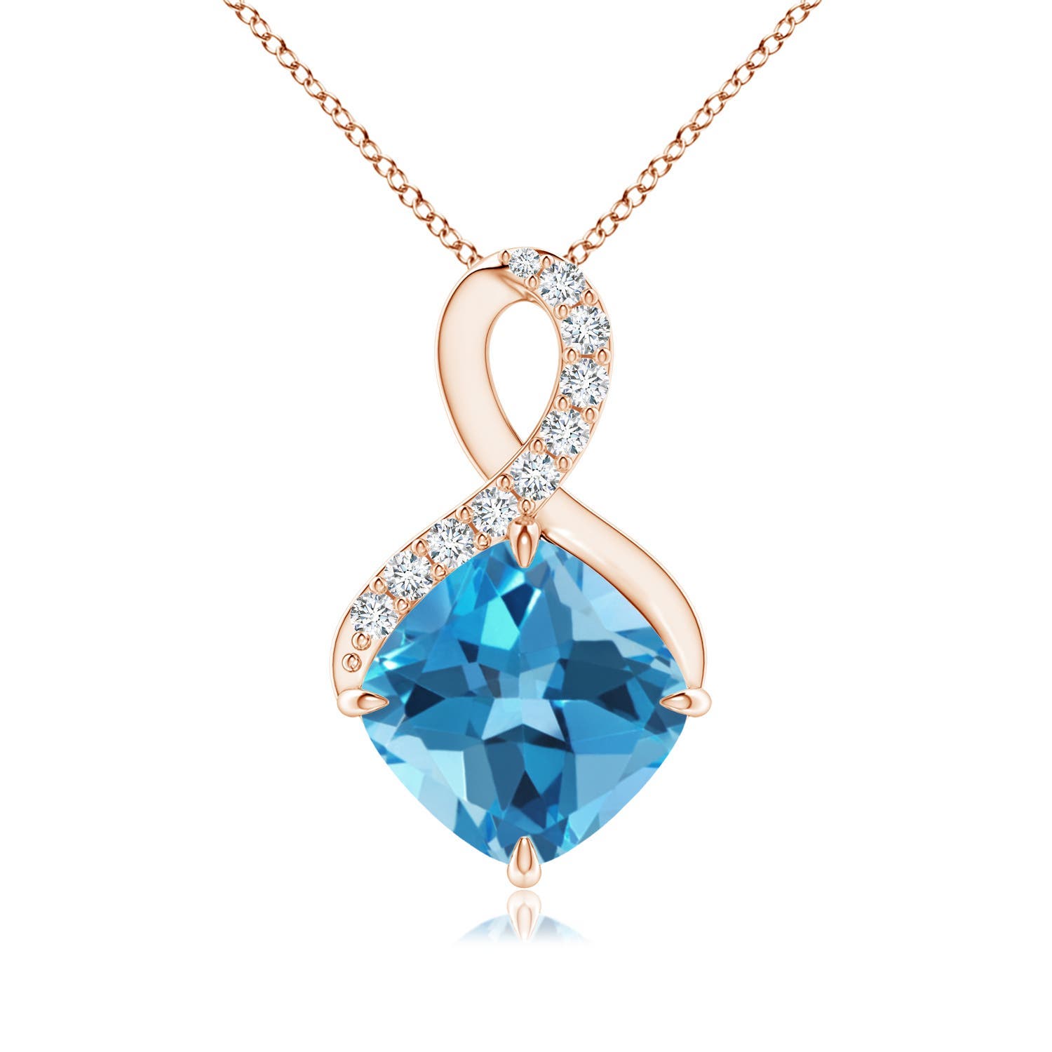 AA - Swiss Blue Topaz / 2.59 CT / 14 KT Rose Gold