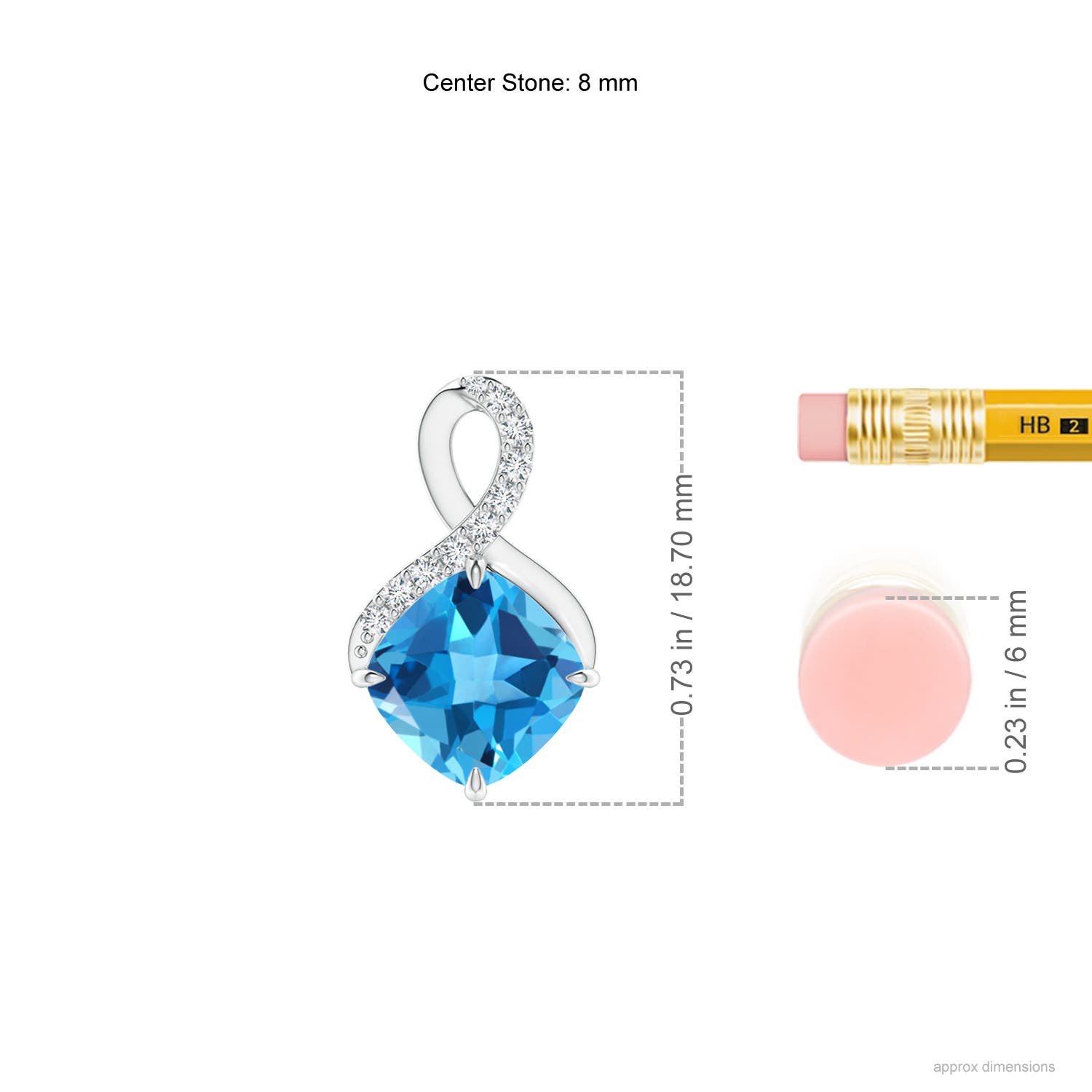 AAA - Swiss Blue Topaz / 2.59 CT / 14 KT White Gold