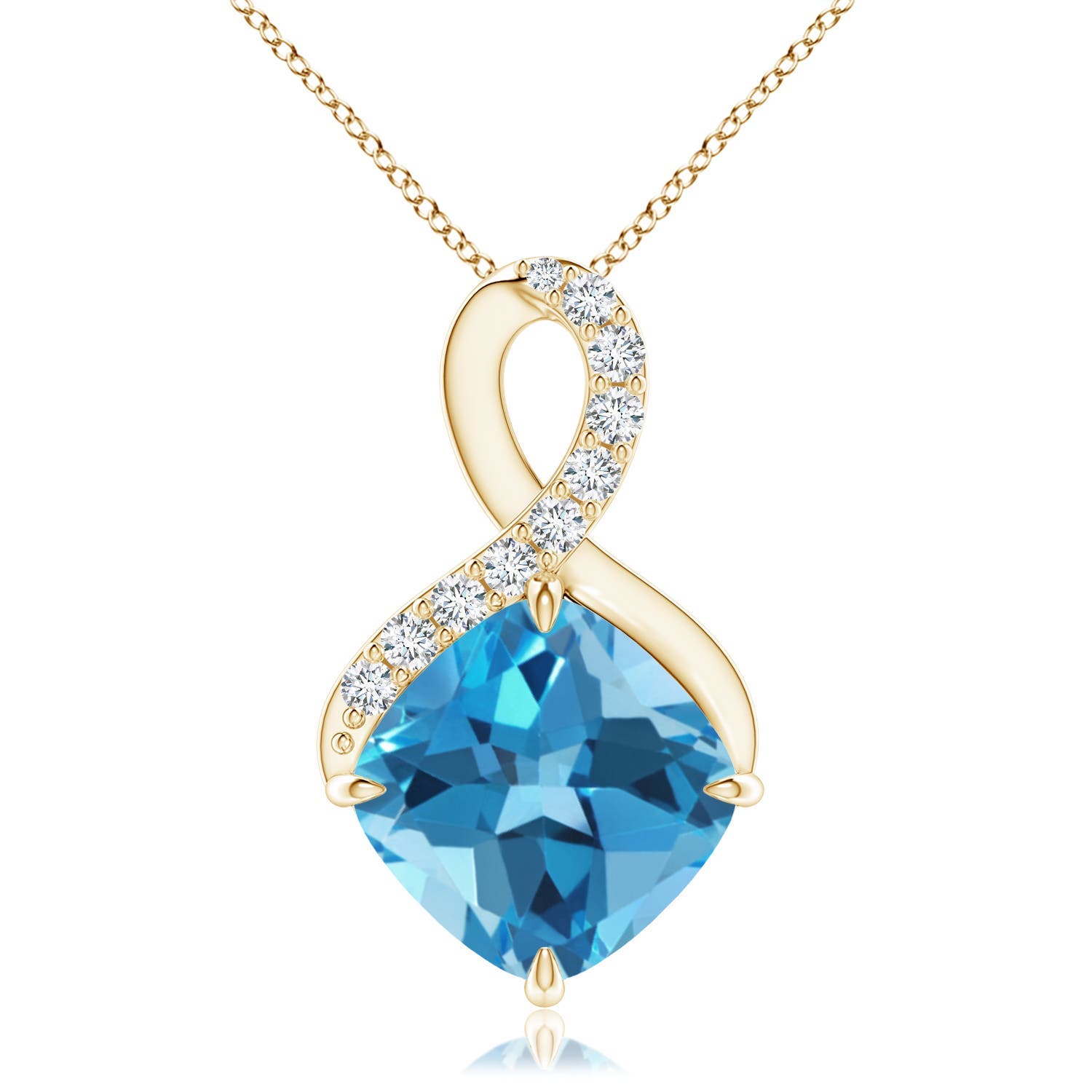 AA - Swiss Blue Topaz / 3.41 CT / 14 KT Yellow Gold